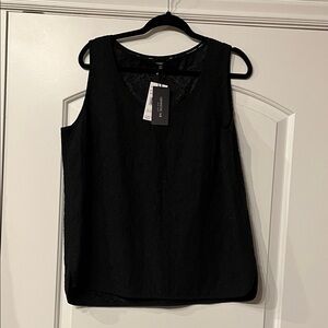 Lafayette 148 New York Black Textured Blouse
